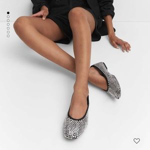 MANGO rhinestone ballerinas